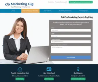 Marketing-Gig.com(Get Marketing Help & Advice From The Top Marketers) Screenshot