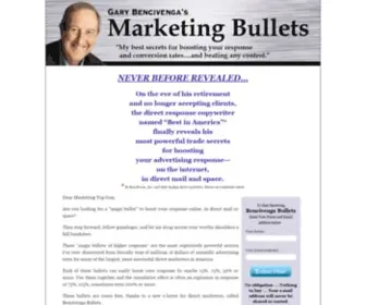 Marketingbullets.com(Gary Bencivenga's Marketing Tips) Screenshot