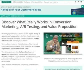Marketingexperiments.com(Discover What Really Works In Optimization) Screenshot