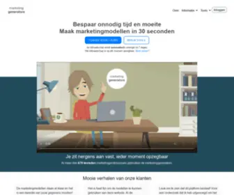 Marketinggenerators.nl(Maak je marketingmodellen visueel) Screenshot