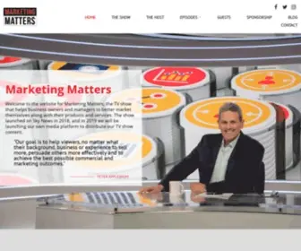 Marketingmatterstv.com(Marketing Matters TV Show airing on Sky News Business every Thursday at 7.30pm. The show) Screenshot
