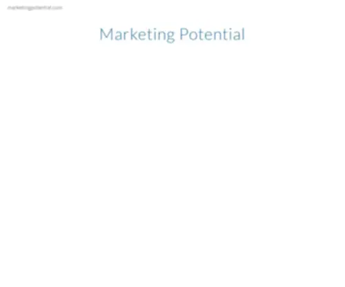 Marketingpotential.com(Marketingpotential) Screenshot