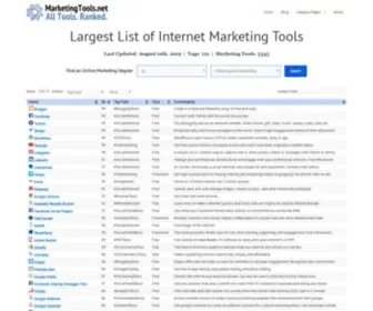 Marketingtools.net(Largest List of Internet Marketing ToolsRanked)) Screenshot