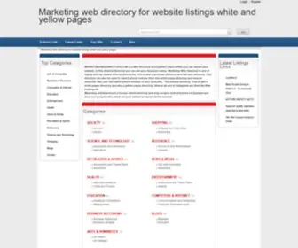 Marketingwebdirectory.com(Website submission Marketing Directory) Screenshot