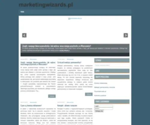 Marketingwizards.pl(W dzisiejszych czasach) Screenshot