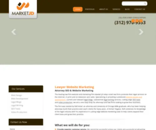 Marketjd.com(Website Marketing for Law Firms) Screenshot
