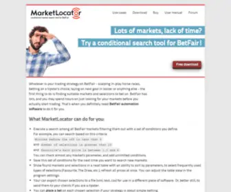 Marketlocator.co.uk(Conditional market search tool for BetFair) Screenshot