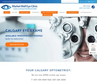 Marketmalleyeclinic.com(Optometry Calgary) Screenshot