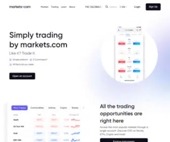 Markets.com(Online Forex & Gold CFD Trading platform) Screenshot