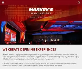 Markeys.com(Creating Defining Experiences) Screenshot