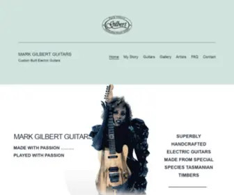 Markgilbertguitars.com(Custom Built Electric Guitars) Screenshot