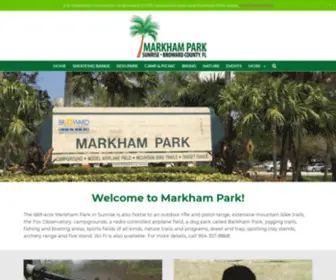 Markhampark.com(Markham Park in Broward County) Screenshot