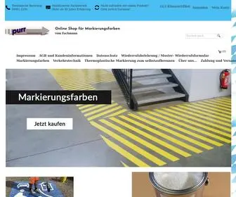 Markierungsfarbenshop.de(Online Shop für Markierungsfarben) Screenshot