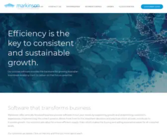Markinson.com.au(Australian ERP Software) Screenshot
