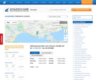 Markitphysio.com(Liberty VillageKing Street West Athlete's Care Location) Screenshot