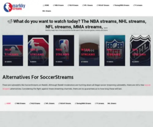 Markkystreams.com(NBA streams) Screenshot