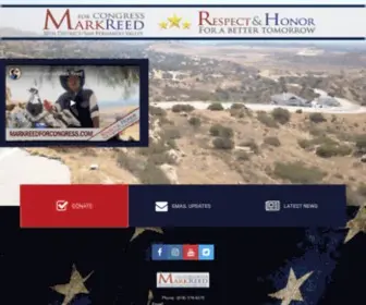 Markreedforcongress.com(Mark Reed for Congress 2020) Screenshot
