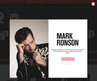 Markronson.co.uk(Mark Ronson) Screenshot