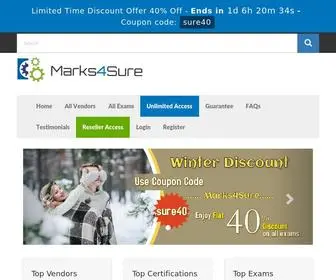 Marks4Sure.com(Unlimited Access toIT Certifications Exams) Screenshot