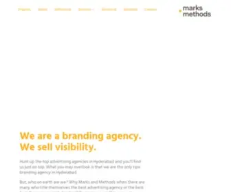 Marksandmethods.com(Best Branding Agency in Hyderabad. Marks & Methods) Screenshot