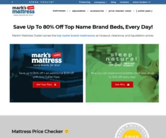 Marksmattress.com(Shop name brand mattresses) Screenshot