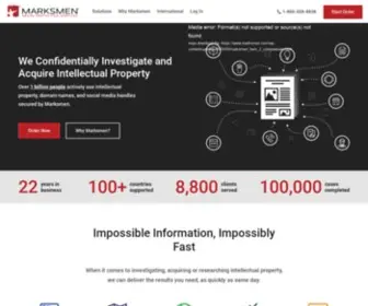 Marksmen.com(Trademark Investigation) Screenshot