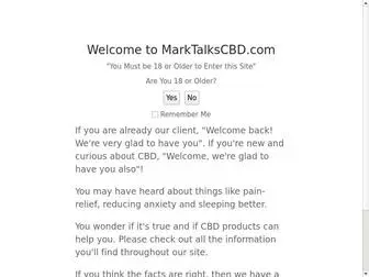 Marktalkscbd.com(Mark Talks CBD) Screenshot