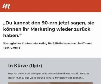 Marktschreyer.de(Content-Marketing für Tech-B2B-Unternehmen) Screenshot