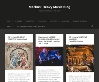 Markusheavymusicblog.org(My World of Music) Screenshot