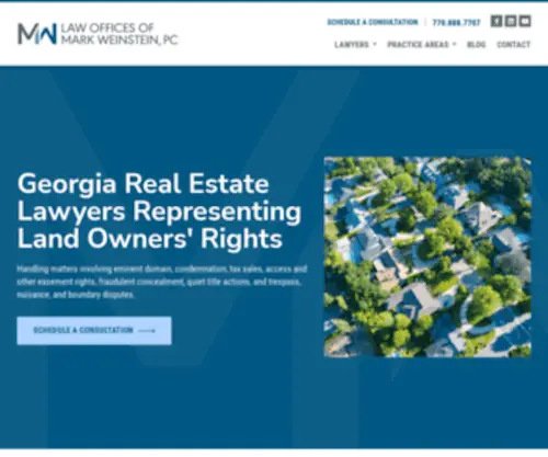 Markweinsteinlaw.com(Real Estate and Personal Injury Attorney Metro Atlanta) Screenshot