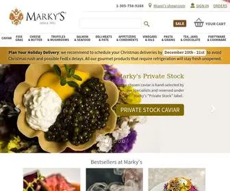 Markys.com(Buy caviar and gourmet food online) Screenshot