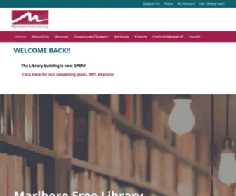 Marlborolibrary.org(Marlboro Free Library) Screenshot