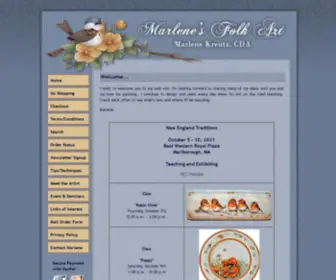 Marlenekreutz.com(Marlene's Folk Art) Screenshot