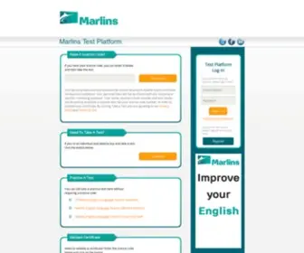 Marlinstest.co.uk(Marlins Test Platform) Screenshot