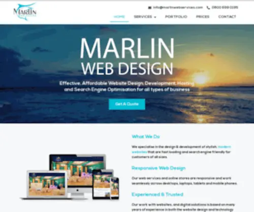 Marlinwebservices.com(Web Design Stockport) Screenshot