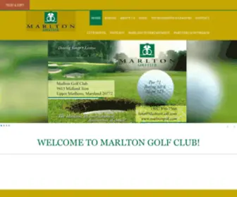 Marltongolf.com(Marlton Golf Club) Screenshot