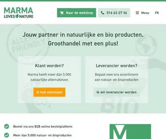 Marma.be(Groothandel in natuurlijke en bio producten) Screenshot