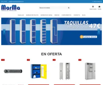 Marmataquillasmetalicas.es(Taquillas para Vestuarios y Escolares) Screenshot