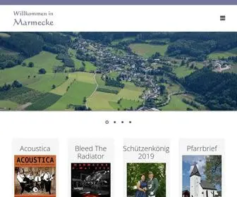 Marmecke.de(Internetseite vom Ort Marmecke) Screenshot
