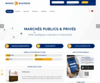 Maroc-Business.com(Portail marocain des marchés publics & privés) Screenshot