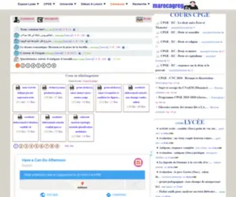 Marocagreg.com(Site de langue et de littérature françaises) Screenshot