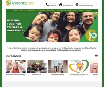 Maronitecare.org.au(Working together to make a difference) Screenshot