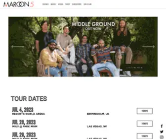 Maroon5.com(Official Site for Maroon 5) Screenshot