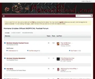 Maroonblood.com(Montana Grizzlies Official UNOFFICIAL Football Forum) Screenshot