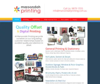 Maroondahprinting.com.au(Maroondah Printing) Screenshot