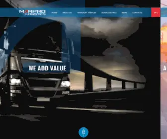 Marprologistics.com(We add value) Screenshot