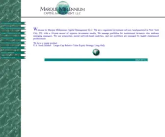 MarqMil.com(Marque Millennium Capital Management) Screenshot