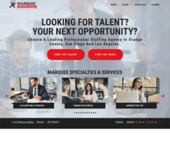 Marqueestaffing.com(Staffing Agencies Orange County) Screenshot
