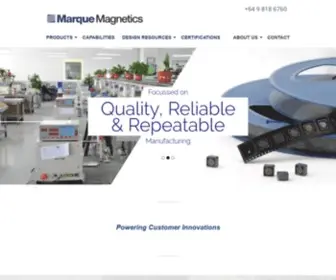 Marquemagnetics.com(Custom Magnetics & Electrical Transformers) Screenshot