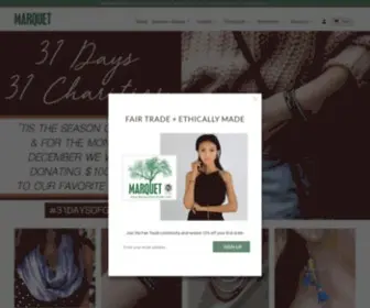 Marquetfairtrade.com(Marquet imports handmade crafts from Thailand and Vietnam. Our goal) Screenshot